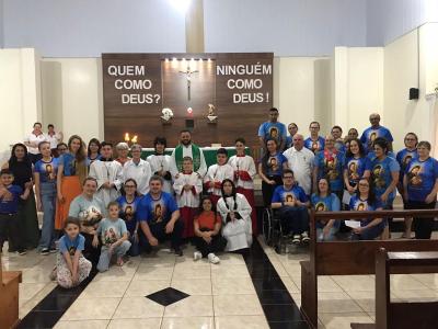 6º Dia das Missas com Novenas no Bairro São Miguel de Laranjeiras do Sul foi Presidida pelo Padre Sebastião Gulart